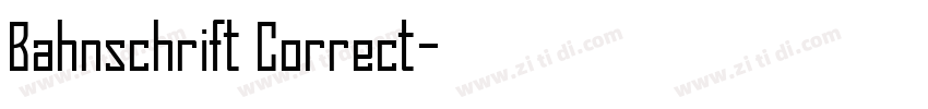 Bahnschrift Correct字体转换